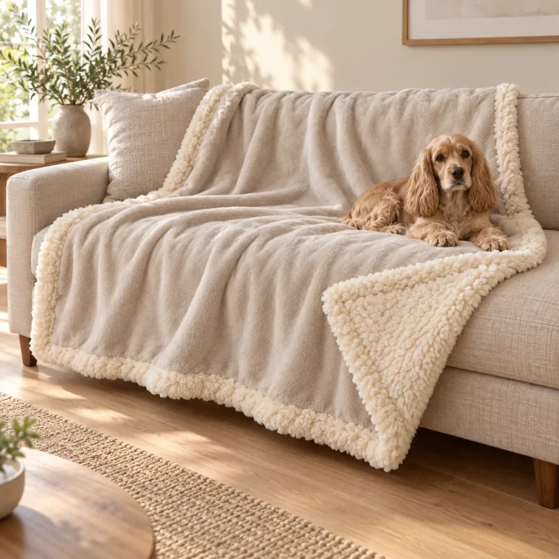 The Shared Blanket in a styled pet lifestyle scene