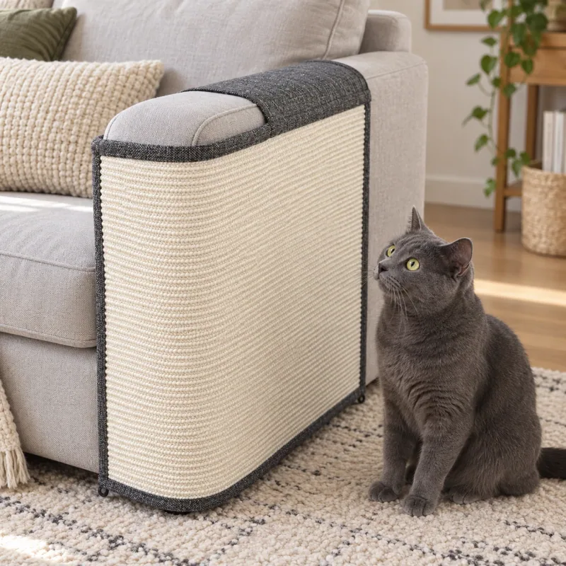 The Sofa Scratch Wrap in use; surrounding furniture and styling props not included