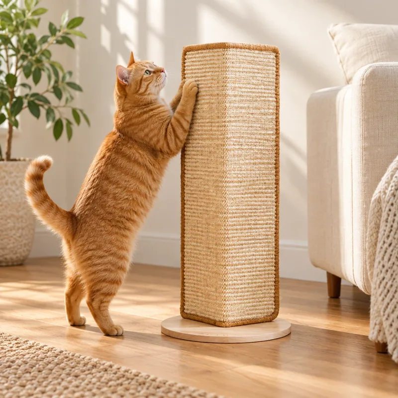 The Corner Scratcher in a styled pet lifestyle scene